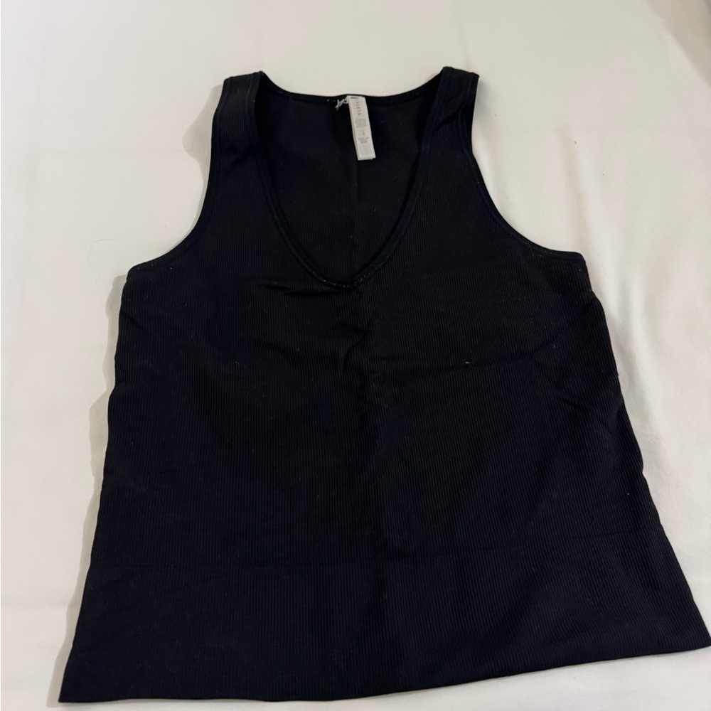 Athleta Aurora Ribbed Black Women's Top